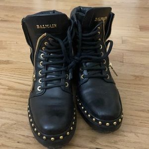 Balmain combat boots. Size 6. Worn under 15 times.